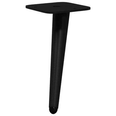Vidaxl staande voeten 2 st zwart 56 x 56 x 100 mm ijzer