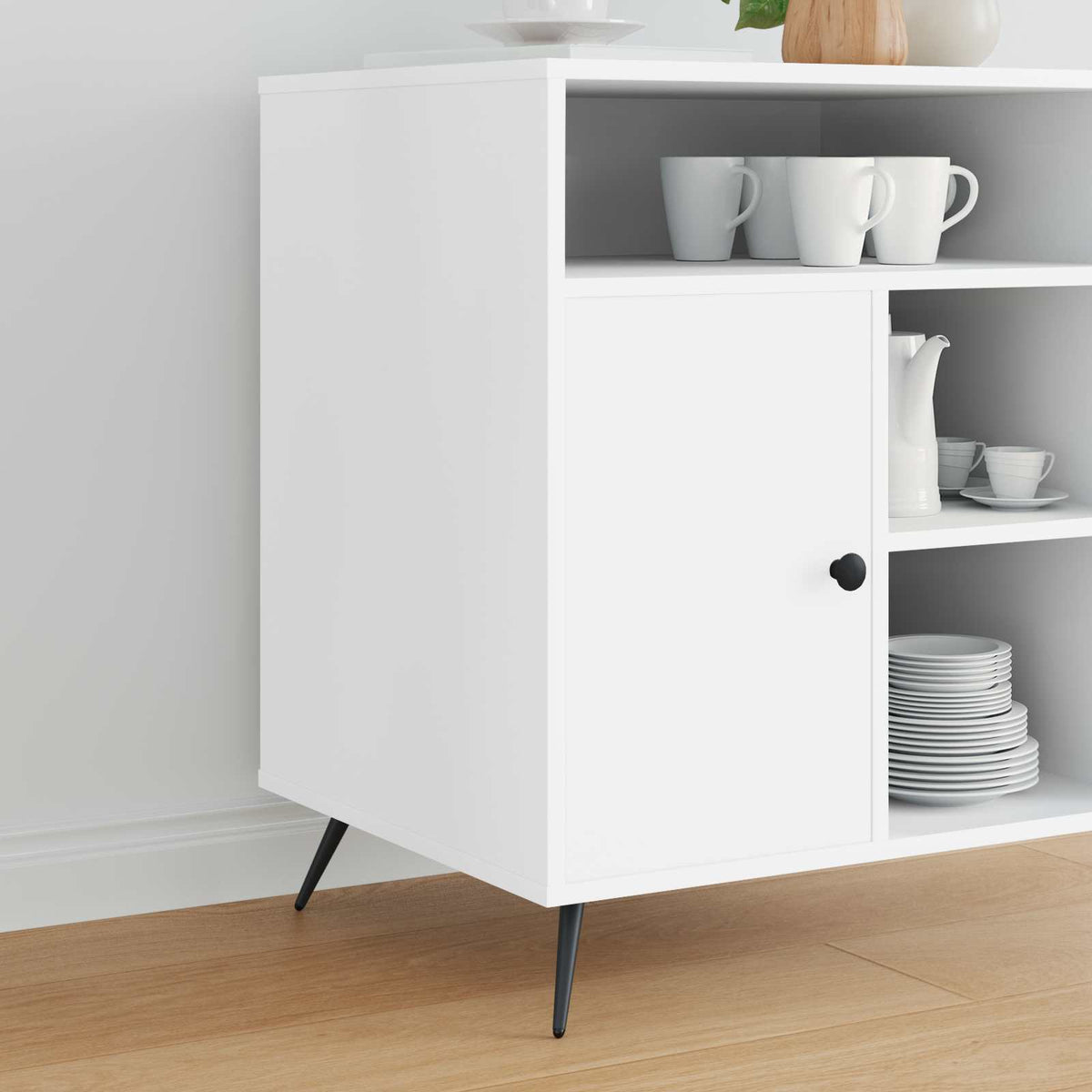 Vidaxl staande voeten 12 st zwart 56 x 56 x 100 mm ijzer