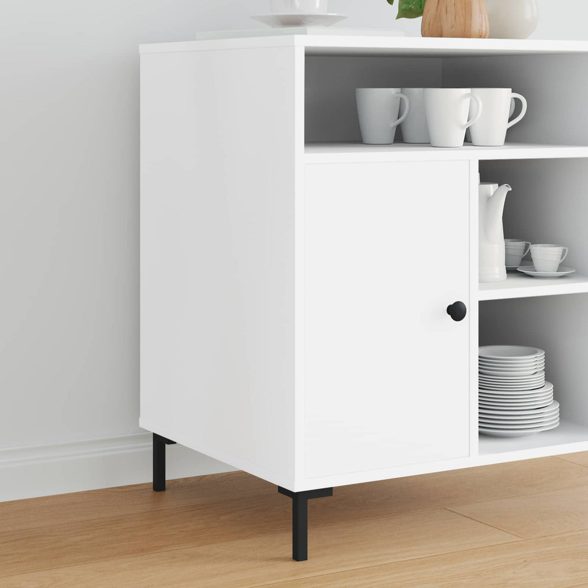 Vidaxl staande poten 2 st zwart 57 x 57 x 100 mm ijzer