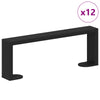 Vidaxl meubelpoten 12 pcs zwart 281 x 40,5 x 100 mm ijzer