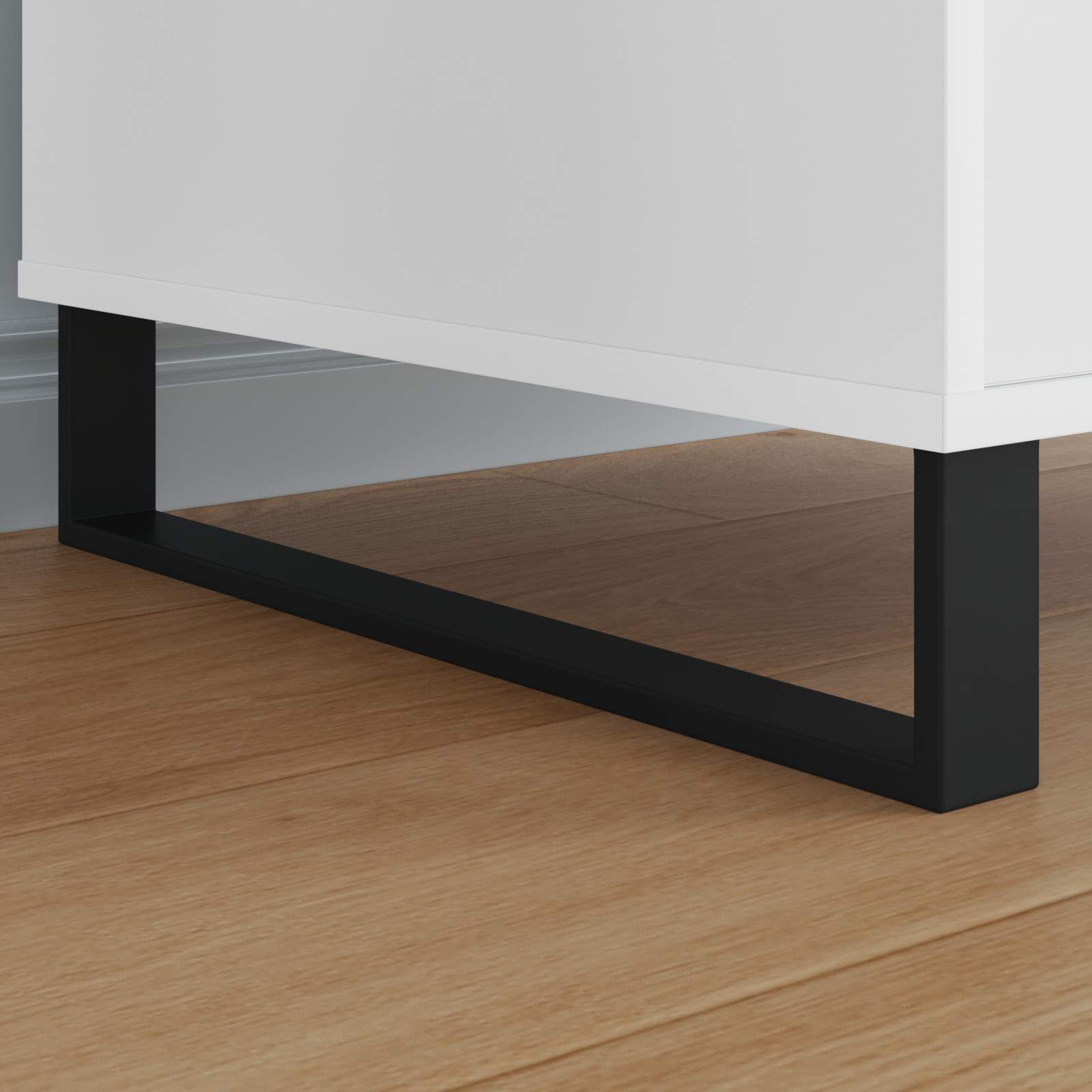 Vidaxl meubelpoten 2 pcs zwart 481 x 40,5 x 100 mm ijzer