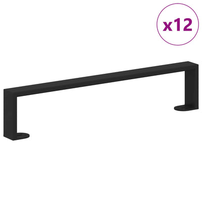 Vidaxl meubelpoten 12 st zwart 481 x 40,5 x 100 mm ijzer