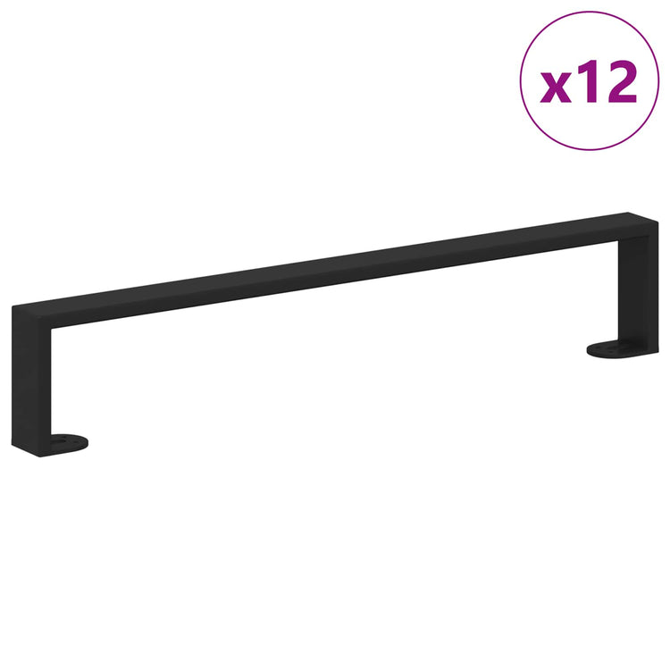 Vidaxl meubelpoten 12 st zwart 546 x 40,5 x 100 mm ijzer