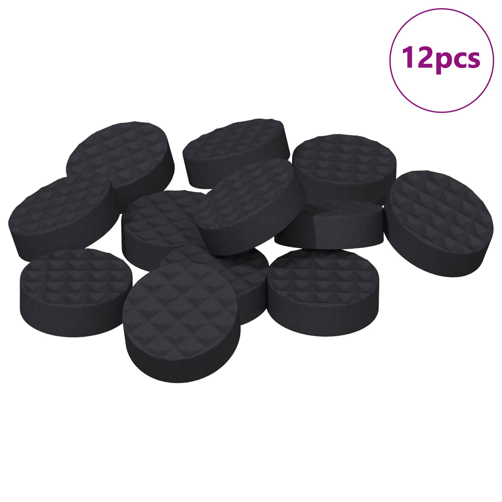 Vidaxl meubelvoetjes pads 12 pcs zwart ø 14 x 4 mm eva