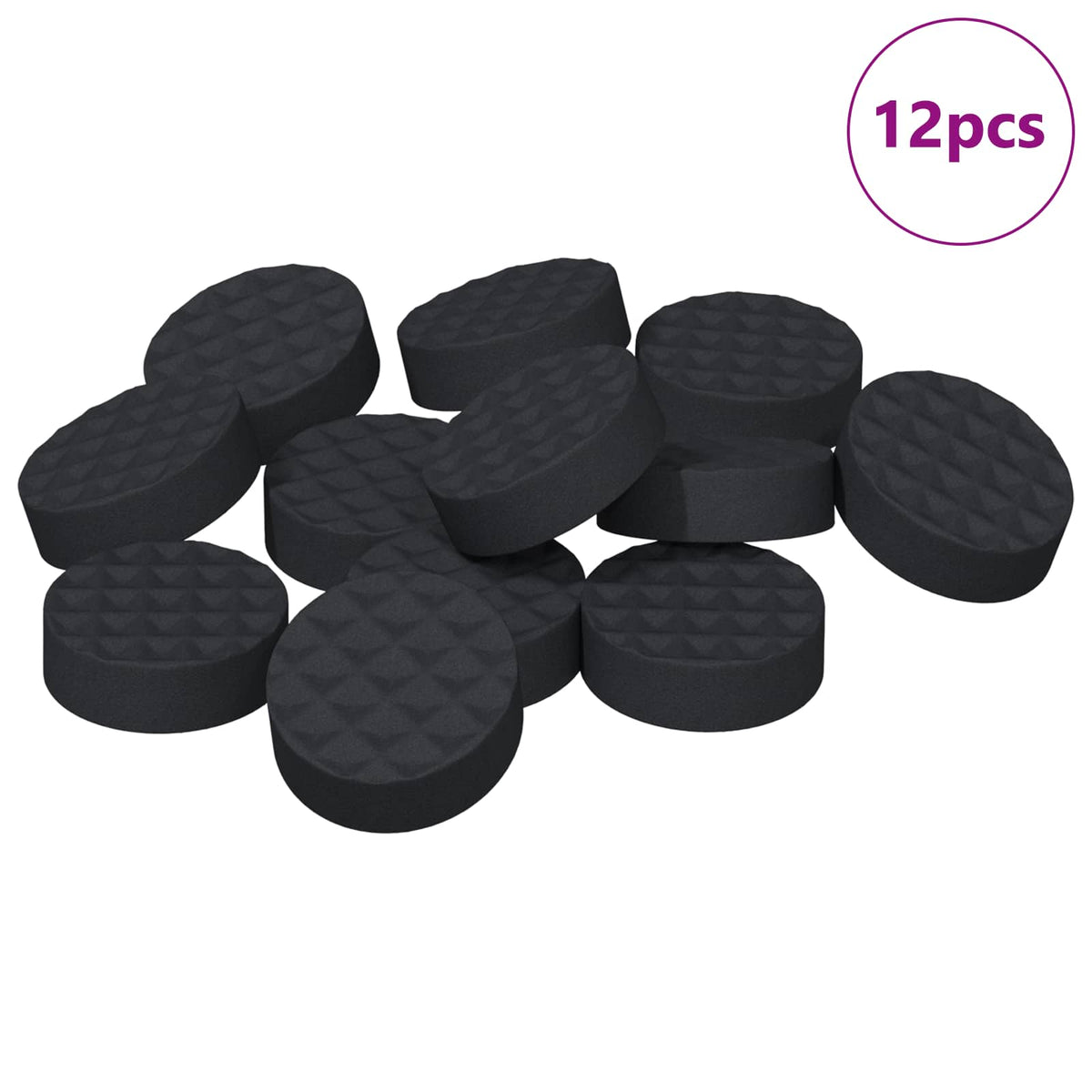 Vidaxl meubelvoetjes pads 12 pcs zwart ø 14 x 4 mm eva