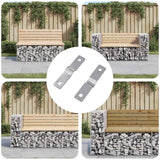 Vidaxl strijkplaat 2 st zilver 50 x 10 x 1,2 mm ijzer - afbeelding 1