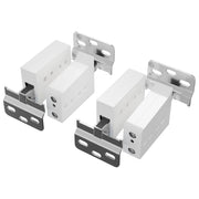 Vidaxl kast hangbeugel 2 st wit 70 x 48 x 19 mm ijzer en plastic - afbeelding 2