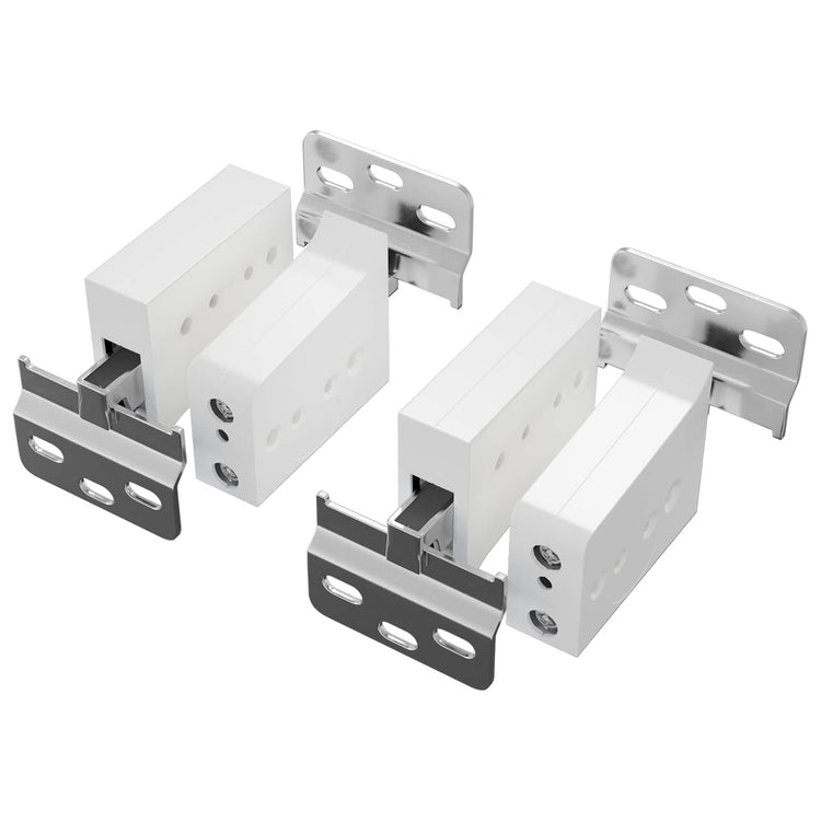 Vidaxl kast hangbeugel 2 st wit 70 x 48 x 19 mm ijzer en plastic