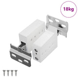 Vidaxl kast hangbeugel 261 st wit 70 x 48 x 19 mm ijzer en plastic - afbeelding 2