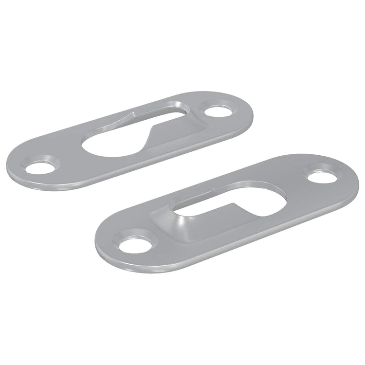 Vidaxl sleufhanger 2 st zilver 45 x 16 x 3.5 mm ijzer
