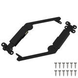 Vidaxl deksel ondersteunend scharnier 2 pcs zwart 192 x 32 x 50 mm - afbeelding 2