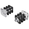 Vidaxl draadbuis invoeg 2 pcs zwart en zilver 15,8 x 15,8 x 22,5 mm