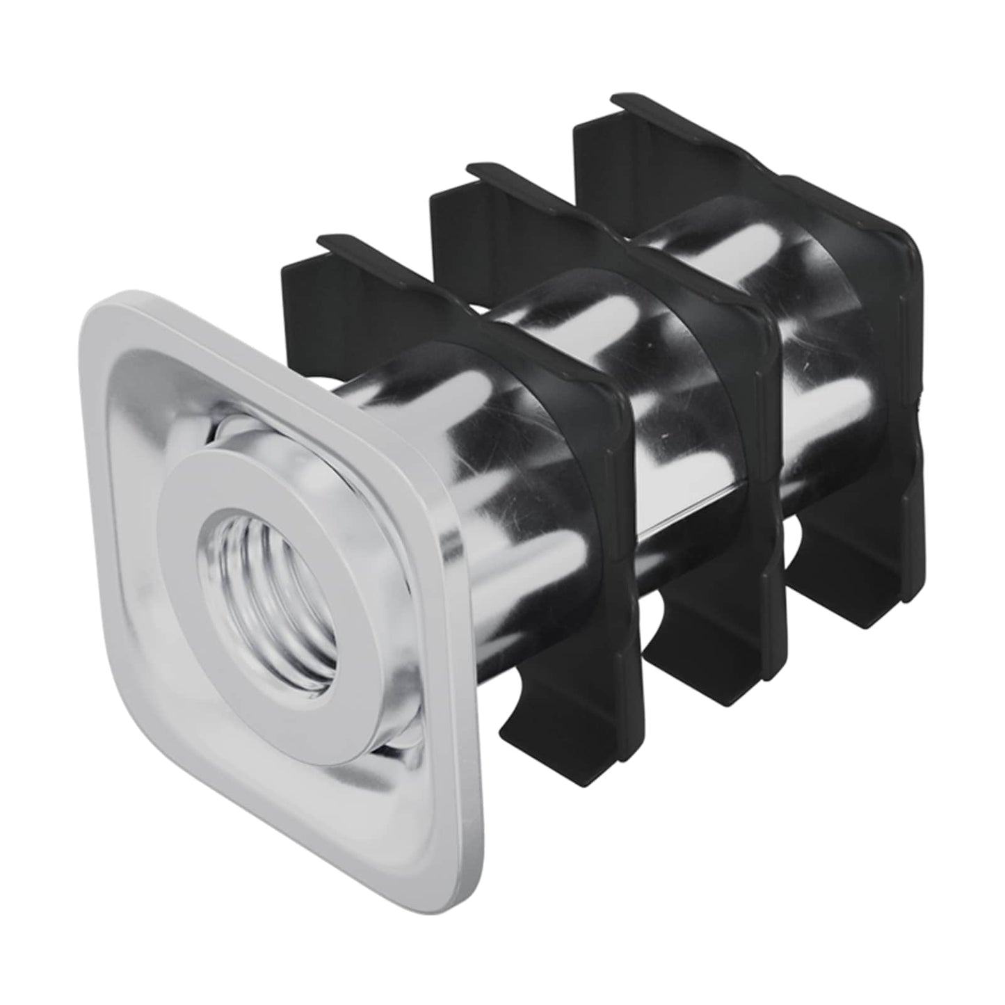 Vidaxl draadbuis invoeg 12 pcs zwart en zilver 15,8 x 15,8 x 22,5 mm