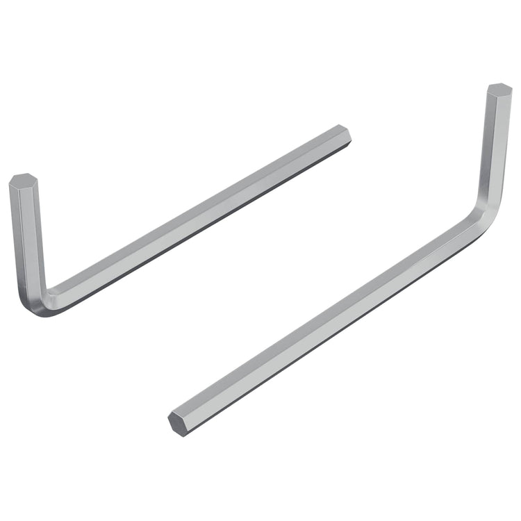 Vidaxl zeskantsleutel 2 st zilver 20 x 52 mm staal
