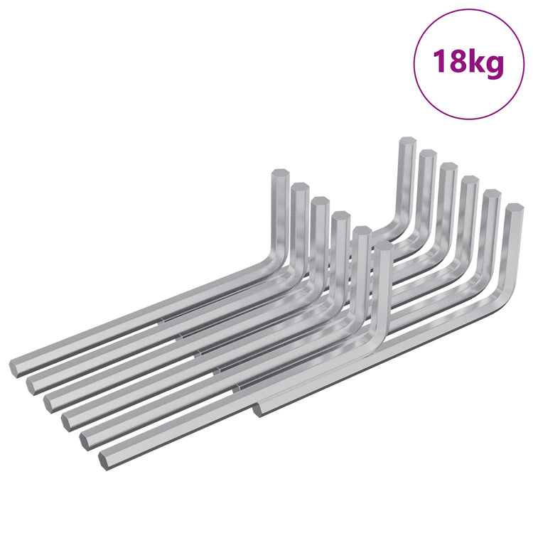 Vidaxl zeskantsleutel 4675 st zilver 20 x 52 mm staal
