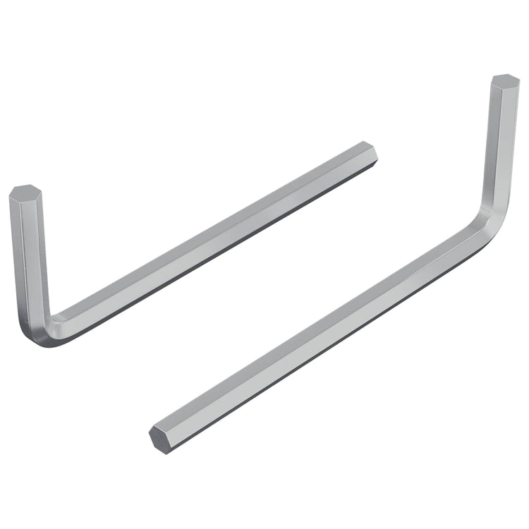 Vidaxl zeskantsleutel 2 st zilver 22 x 66 mm staal