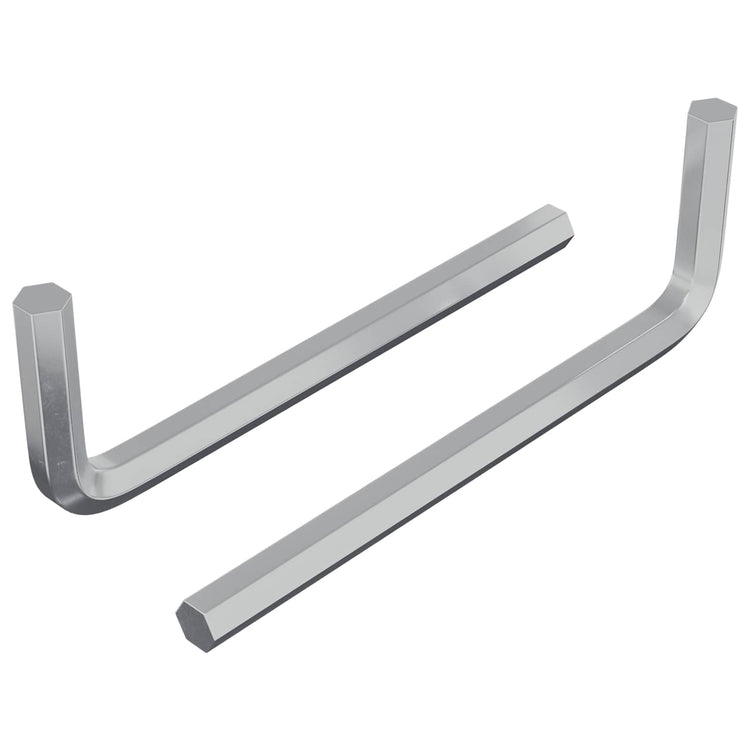 Vidaxl zeskantsleutel 2 st zilver 32 x 86 mm staal