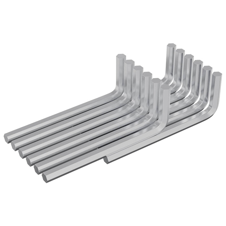 Vidaxl zeskantsleutel 1800 st zilver 32 x 86 mm staal