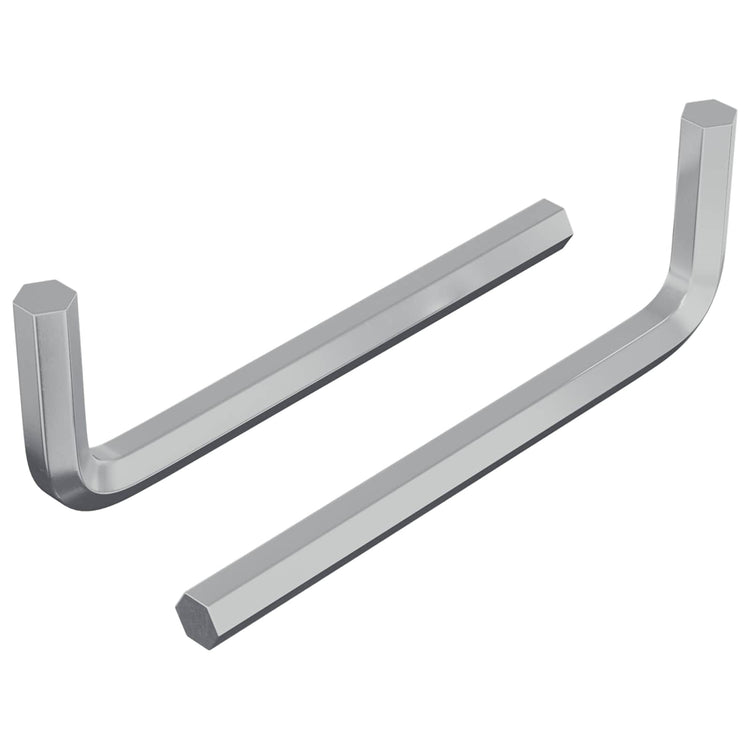 Vidaxl zeskantsleutel 2 st zilver 32 x 86 mm staal