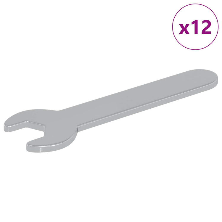 Vidaxl schroefsleutel 12 st zilver 10 mm ijzer