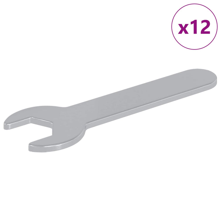 Vidaxl schroefsleutel 12 st zilver 13 mm ijzer