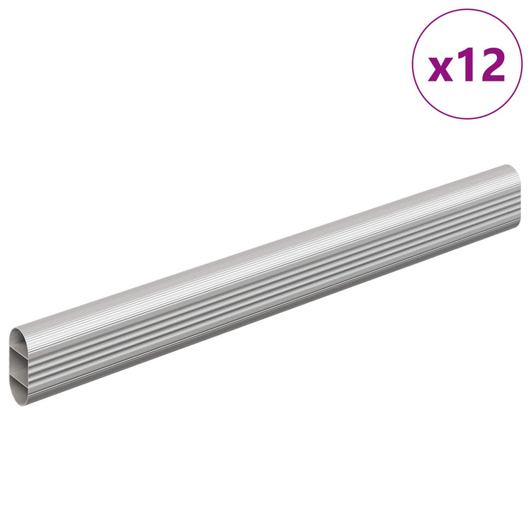 Vidaxl kaststaaf 12 st zilver 264 x 15 x 29 mm aluminium legering