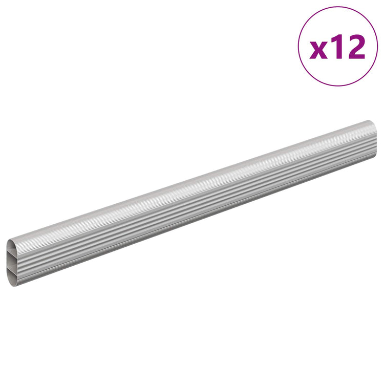 Vidaxl kaststaaf 12 st zilver 316 x 15 x 29 mm aluminium legering