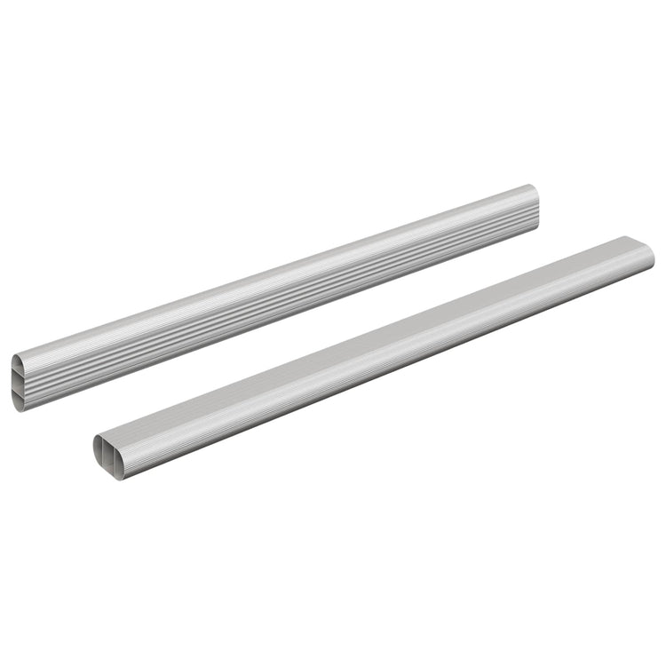 Vidaxl kaststaaf 2 st zilver 371,5 x 15 x 29 mm aluminium legering