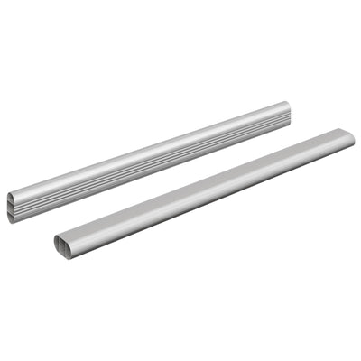 Vidaxl kaststaaf 2 st zilver 464 x 15 x 29 mm aluminium legering