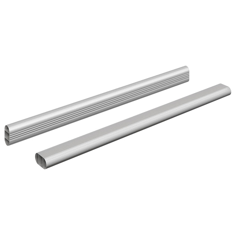 Vidaxl kaststaaf 2 st zilver 464 x 15 x 29 mm aluminium legering