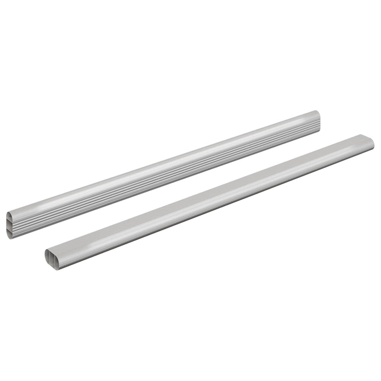 Vidaxl kaststaaf 2 st zilver 472 x 15 x 29 mm aluminium legering