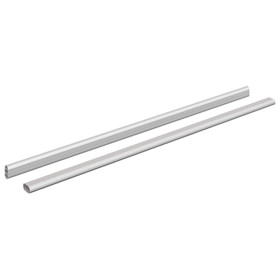 Vidaxl kaststaaf 2 st zilver 764 x 15 x 29 mm aluminium legering