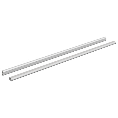 Vidaxl kaststaaf 2 pcs zilver 764 x 15 x 29 mm aluminium legering