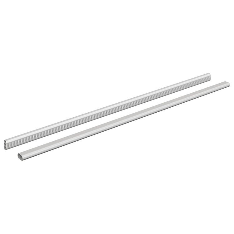 Vidaxl kaststaaf 2 st zilver 864 x 15 x 29 mm aluminium legering