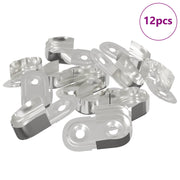 Vidaxl kast stang beugel 12 st wit zink 40 x 18 x 10 mm ijzer - afbeelding 2