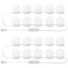 Vidaxl spiegel lichten 2 pcs wit 4.5 x 4.5 x 4.8 cm kunststof