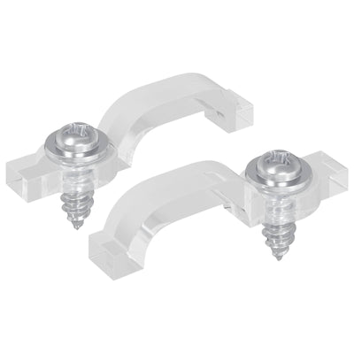 Vidaxl led strip clips 23,8 mm 2 st transparant kunststof en ijzer
