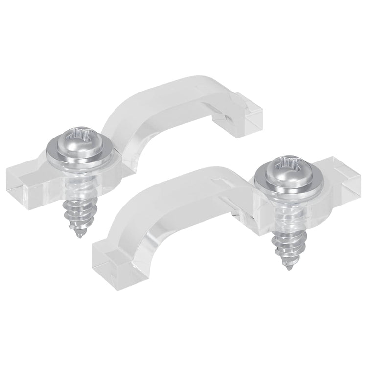 Vidaxl led strip clips 23,8 mm 2 st transparant kunststof en ijzer
