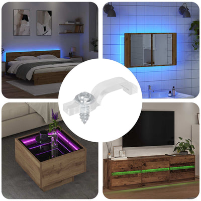 Vidaxl led strip clips 23,8 mm 12 st transparant kunststof en ijzer