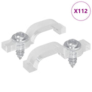 Vidaxl led strip clips 23,8 mm 2 st transparant kunststof en ijzer - afbeelding 2