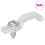 Vidaxl led strip clips 23,8 mm 12 st transparant kunststof en ijzer - afbeelding 2