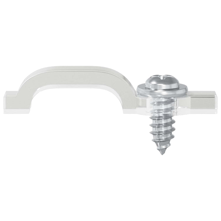 Vidaxl led strip clips 23,8 mm 12 st transparant kunststof en ijzer