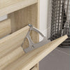 Vidaxl flip lade scharnier 2 pcs zilver 235 x 155 x 30 mm ijzer