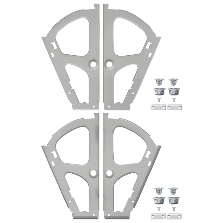 Vidaxl flip lade scharnier 2 st zilver 235 x 155 x 30 mm ijzer