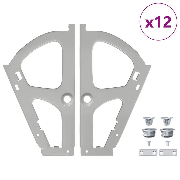 Vidaxl flip lade scharnier 12 st zilver 235 x 155 x 30 mm ijzer