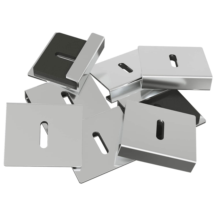 Vidaxl spiegel bevestigingsbeugel 2 pcs nikkel 35 x 30 x 8,3 mm staal