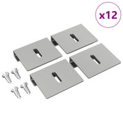 Vidaxl spiegel bevestigingsbeugel 12 pcs nikkel 35 x 30 x 8,3 mm staal - afbeelding 2