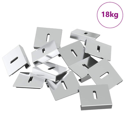 Vidaxl spiegel bevestigingsbeugel 340 nikkel 35 x 30 x 8,3 mm staal