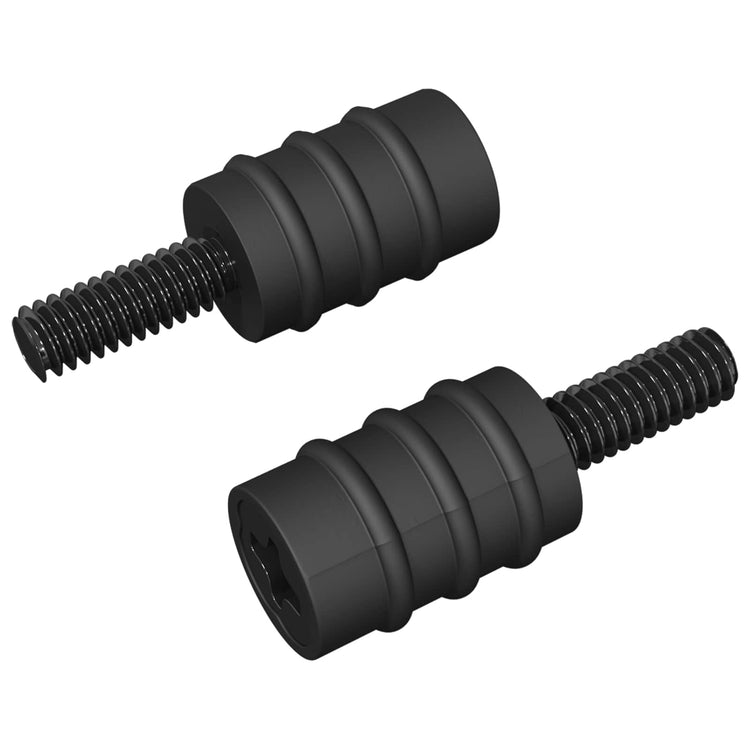 Vidaxl standoff schroef 2 st zwart m4 rubber en staal