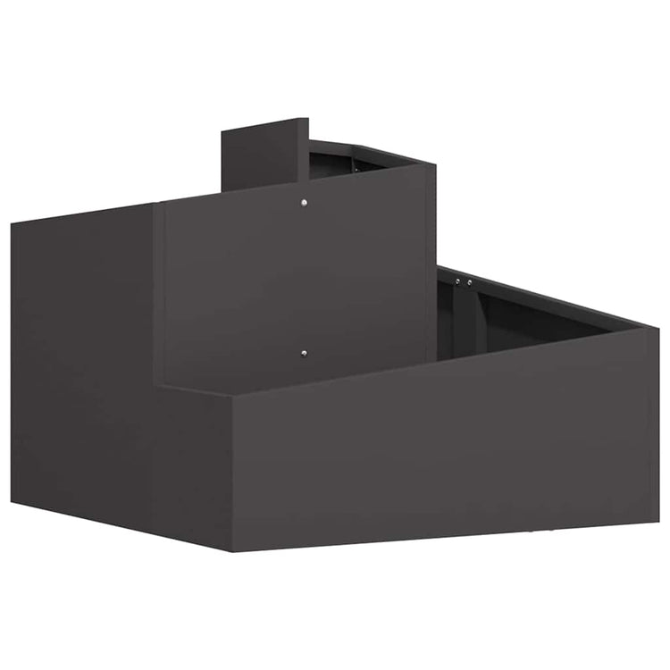 Vidaxl plantenbak zwart 60 x 60 x 50 cm koudgewalst staal